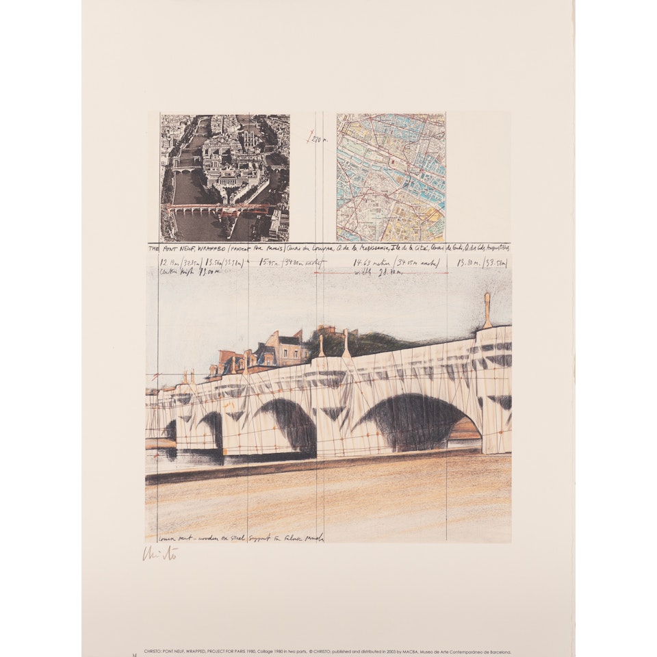 Packaged Pont Neuf Project, Paris by Christo