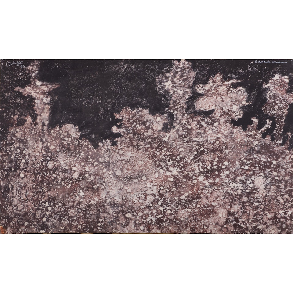 Paysage tavelé aux arbres by Jean Dubuffet