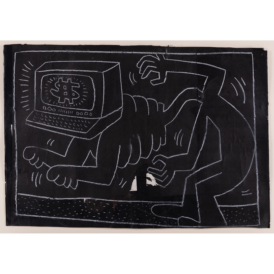 Untitled (Subway drawing) by Keith Haring