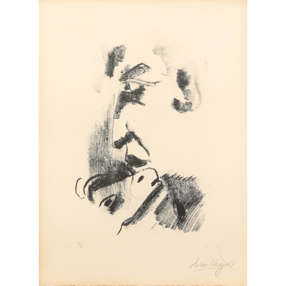 Profil d"homme à la chèvre by Marc Chagall