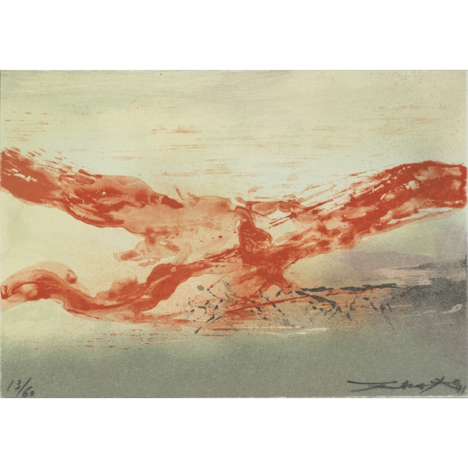 Sans titre (Postcard no. 18) by Zao Wou-Ki