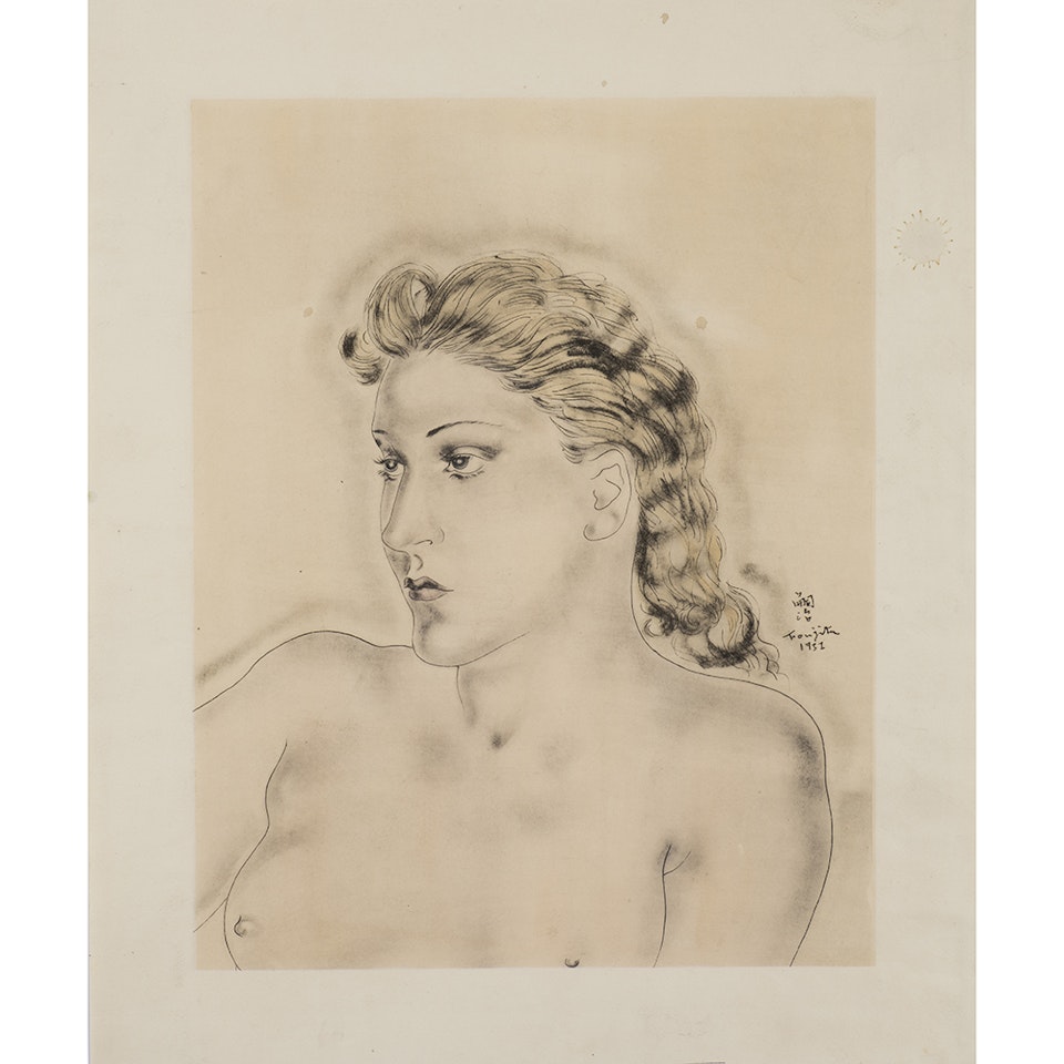 Jeune femme blonde; Young blonde woman by Leonard Tsuguharu Foujita