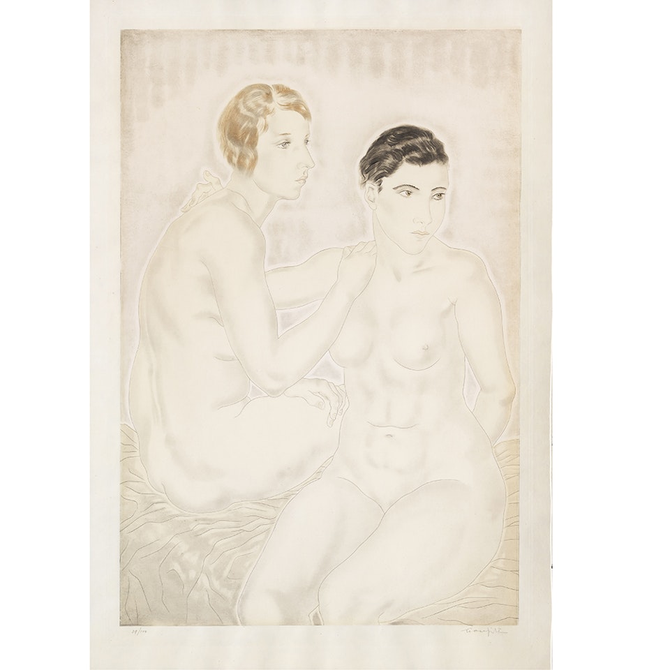 Les deux amies; The two friends by Leonard Tsuguharu Foujita