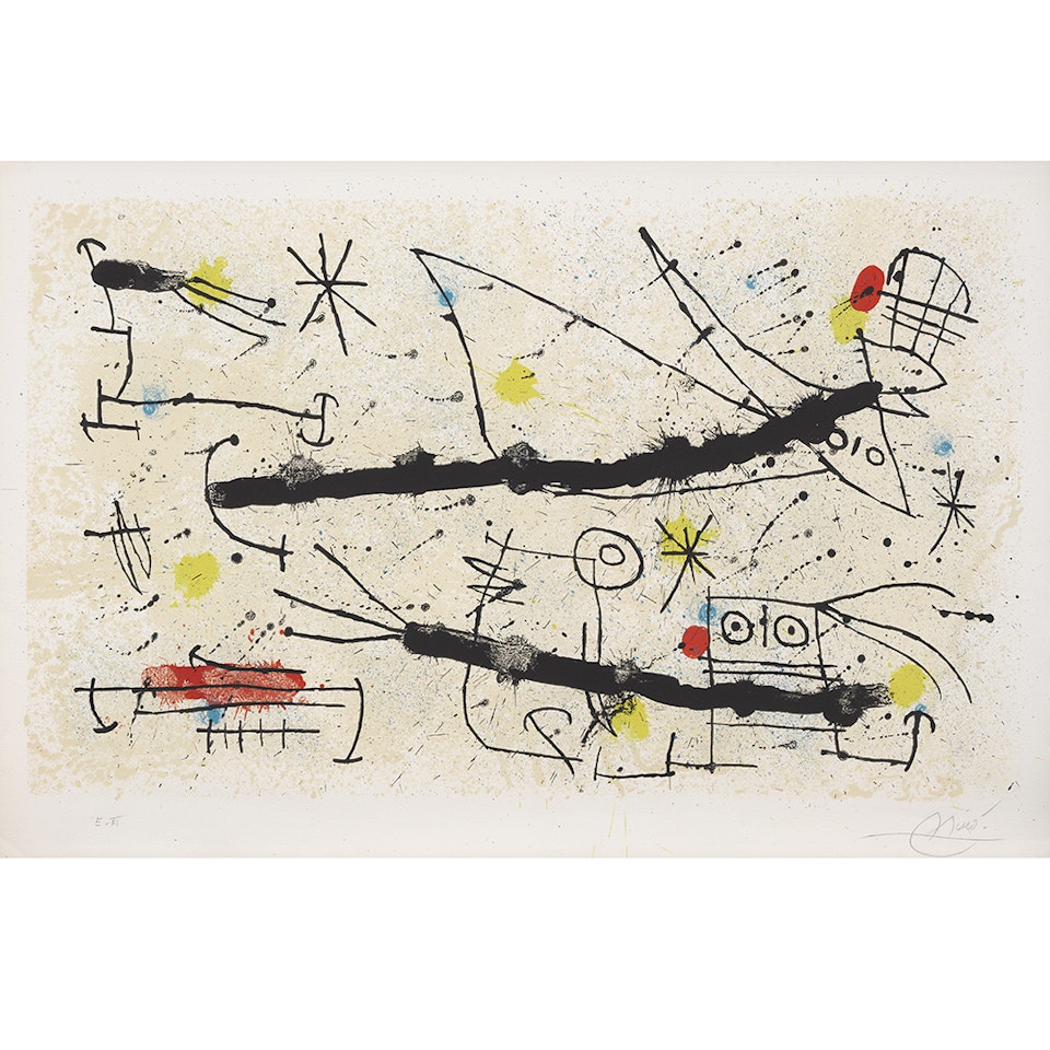Quelques flurs pour des amis; Some flowers for friends by Joan Miró
