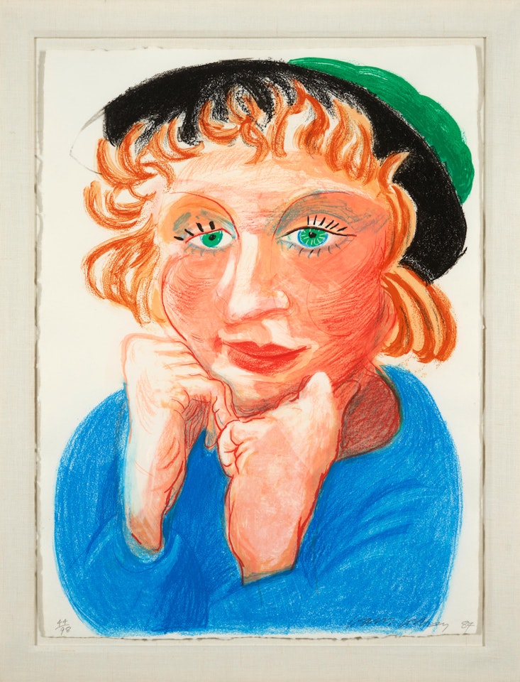 Celia with Green Hat (Tyler Graphics 274:DH61) by David Hockney