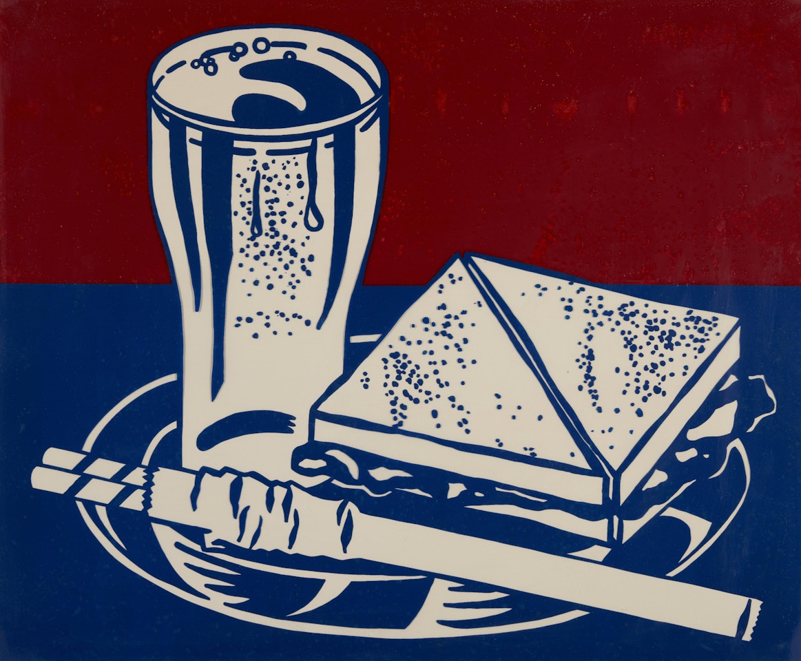 Sandwich and Soda from the portfolio X + X (Ten Works by Ten Painters) (Corlett & Fine 35) by Roy Lichtenstein