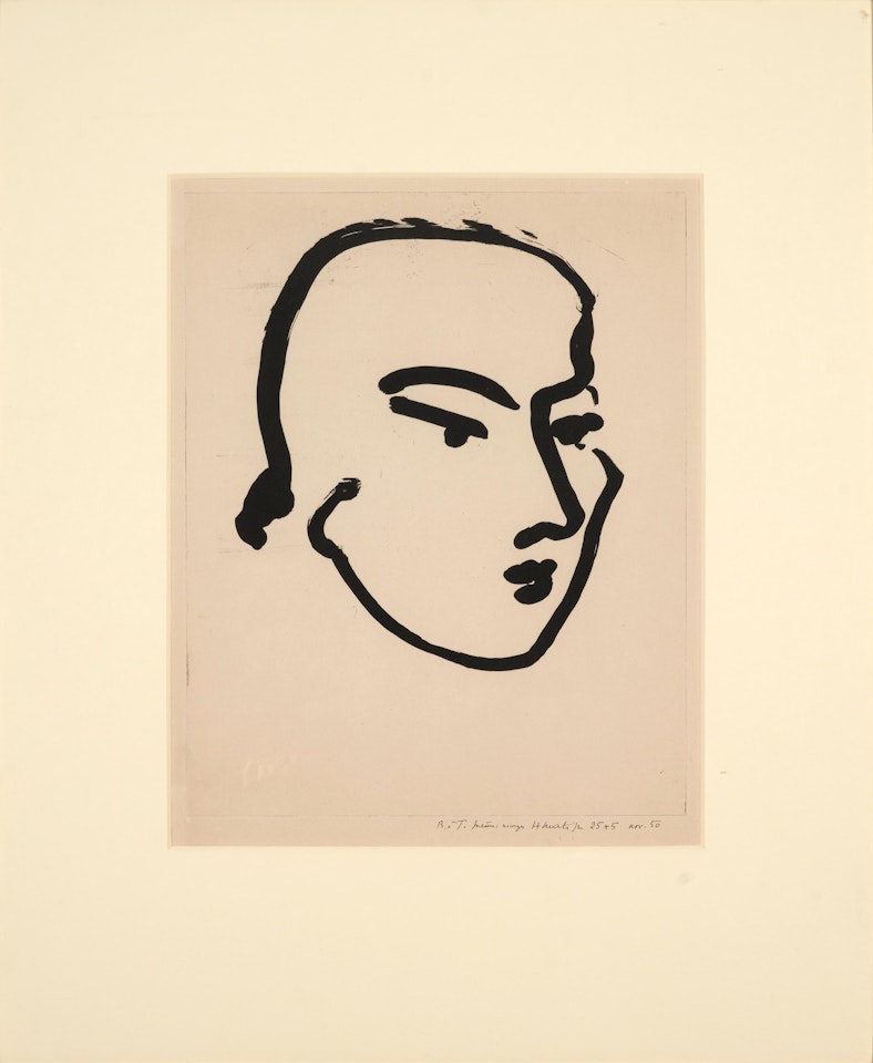 Nadia, visage aux yeux obliques (Duthuit 803) by Henri Matisse