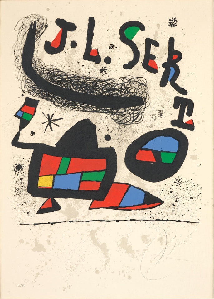 Poster for the Exhibition Josep Lluis Sert (Mourlot 1168) by Joan Miró