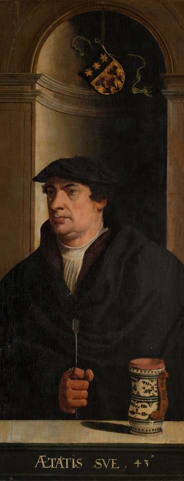 Portrait of a physician, aged 43 by Netherlandish School