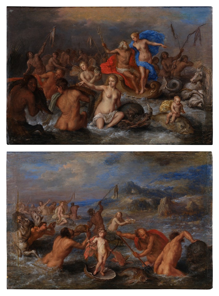 Triumph of Neptune and Amphitrite; Triumph of Cupid by Flemish School