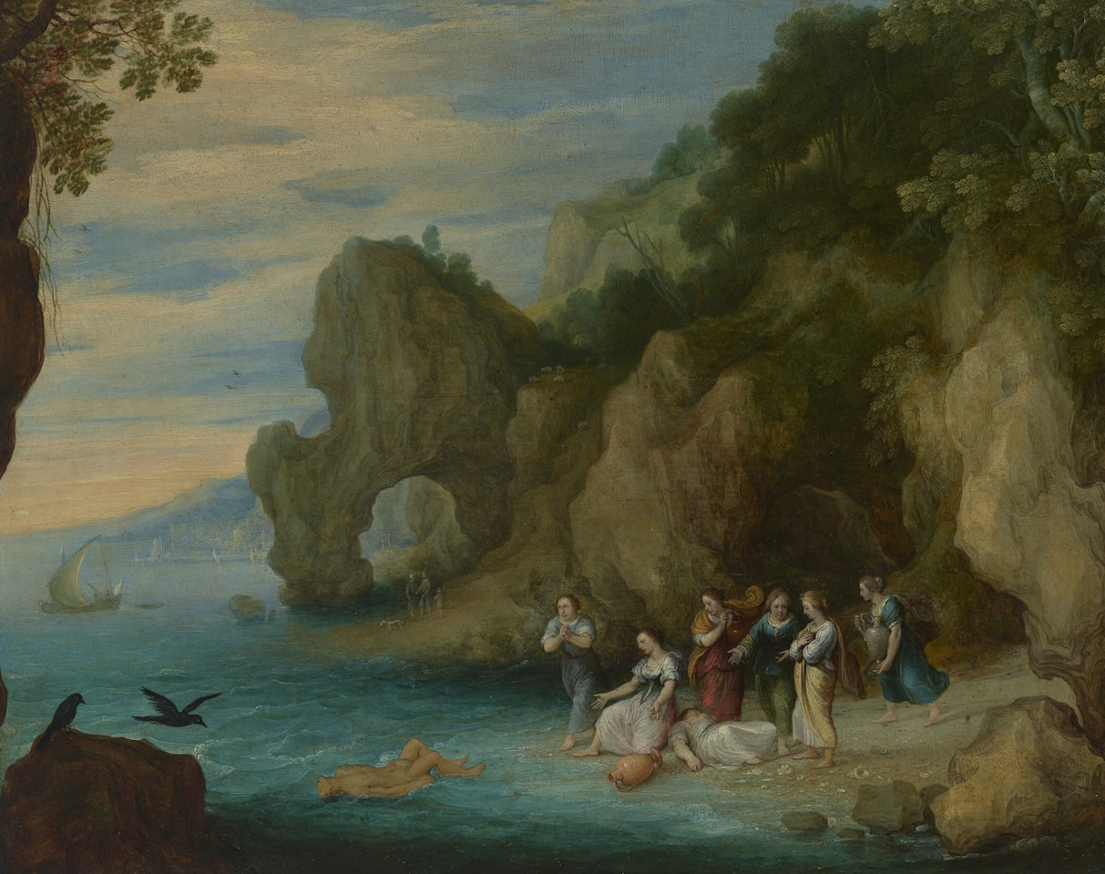 Hecuba discovering the body of Polydorus by Adriaen van Stalbemt