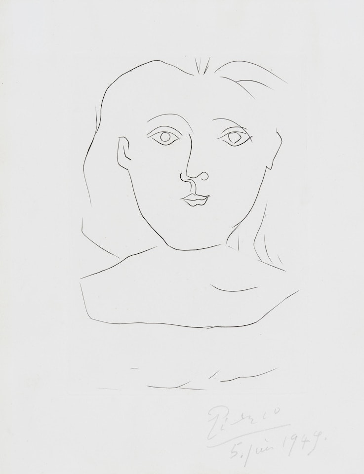 Femme de face: Jours de Gloire (Bloch 372, Baer 700, Cramer bk. 41) by Pablo Picasso