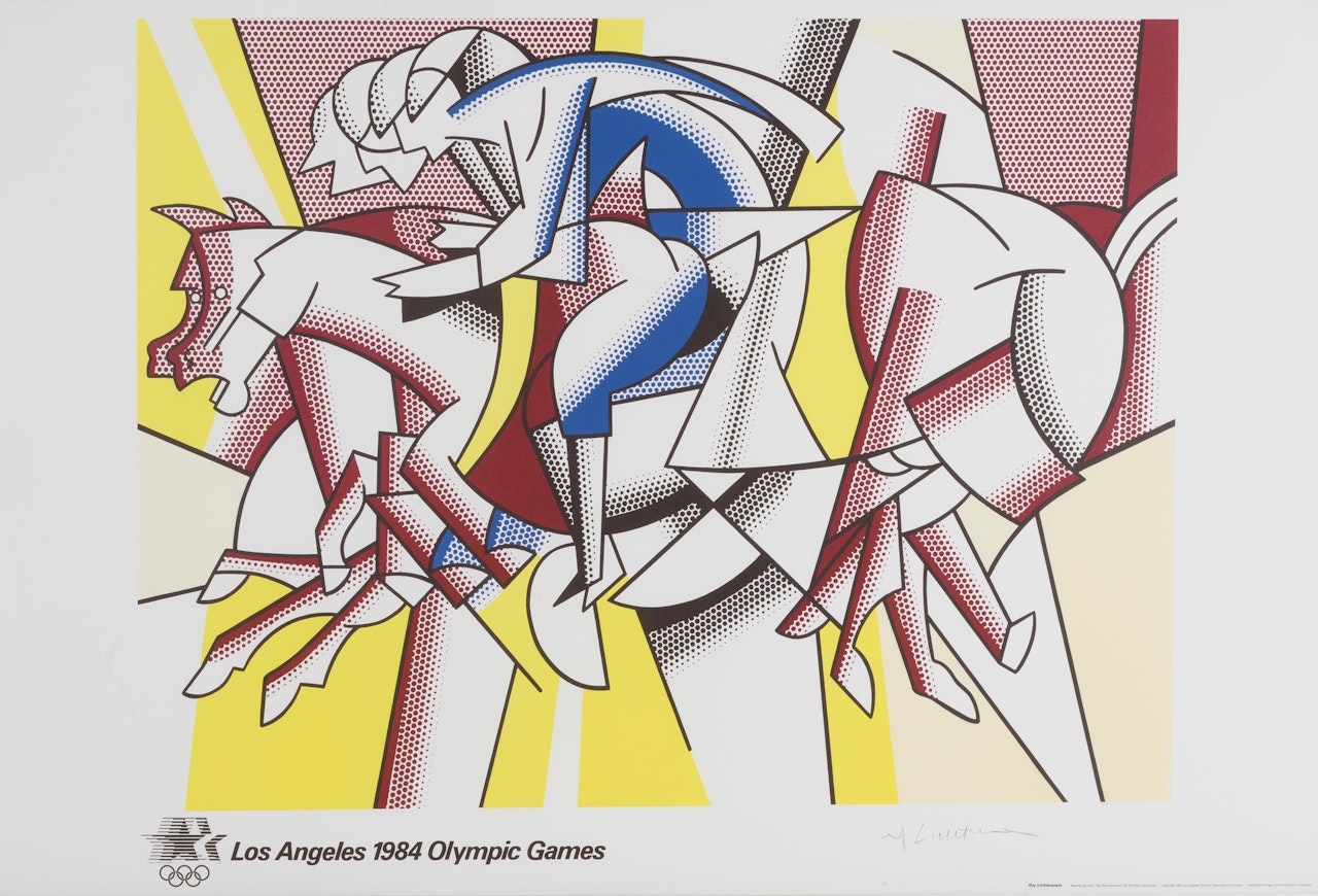 Los Angeles Olympic Games (The Red Horseman) (Not in Corlett) by Roy Lichtenstein