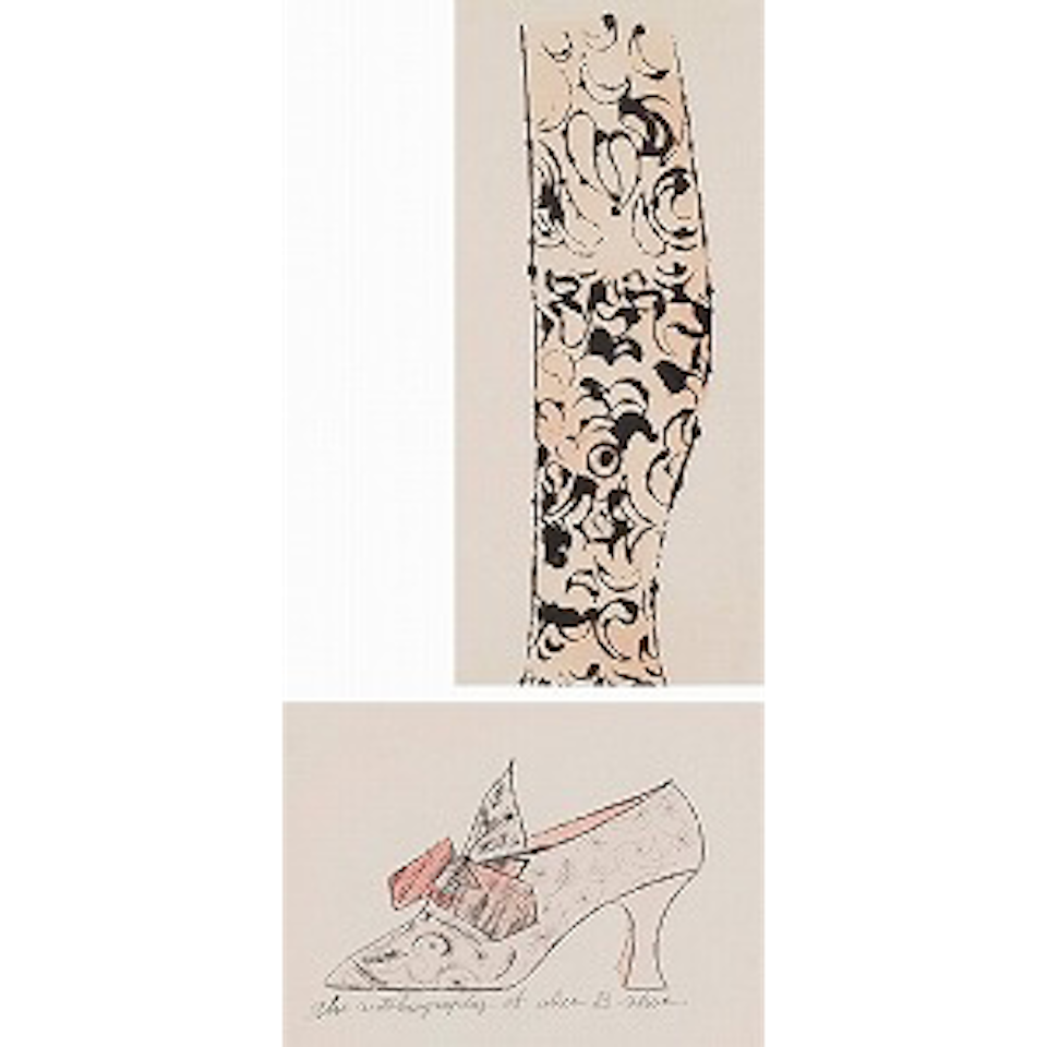 1. Shoe and Leg CA (F. & S. Ⅳ.85)／2. A la Recherche du Shoe Perdu CA (F. & S. Ⅳ.76A) by Andy Warhol