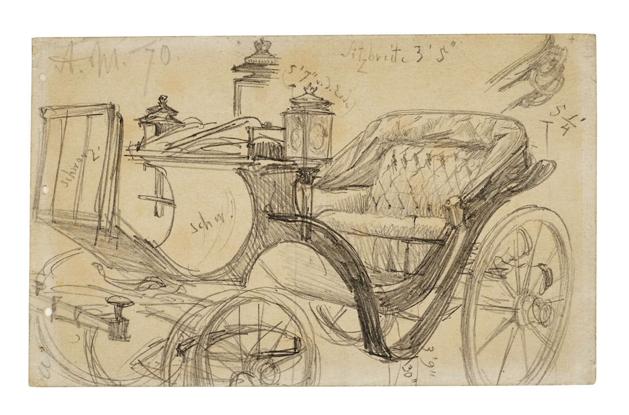 Study of a coach by Adolph Menzel