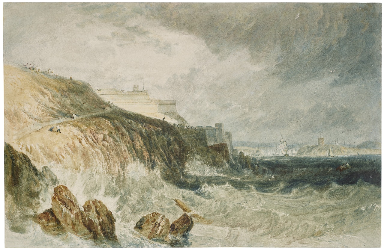 Plymouth Citadel, a gale by Joseph Mallord William Turner