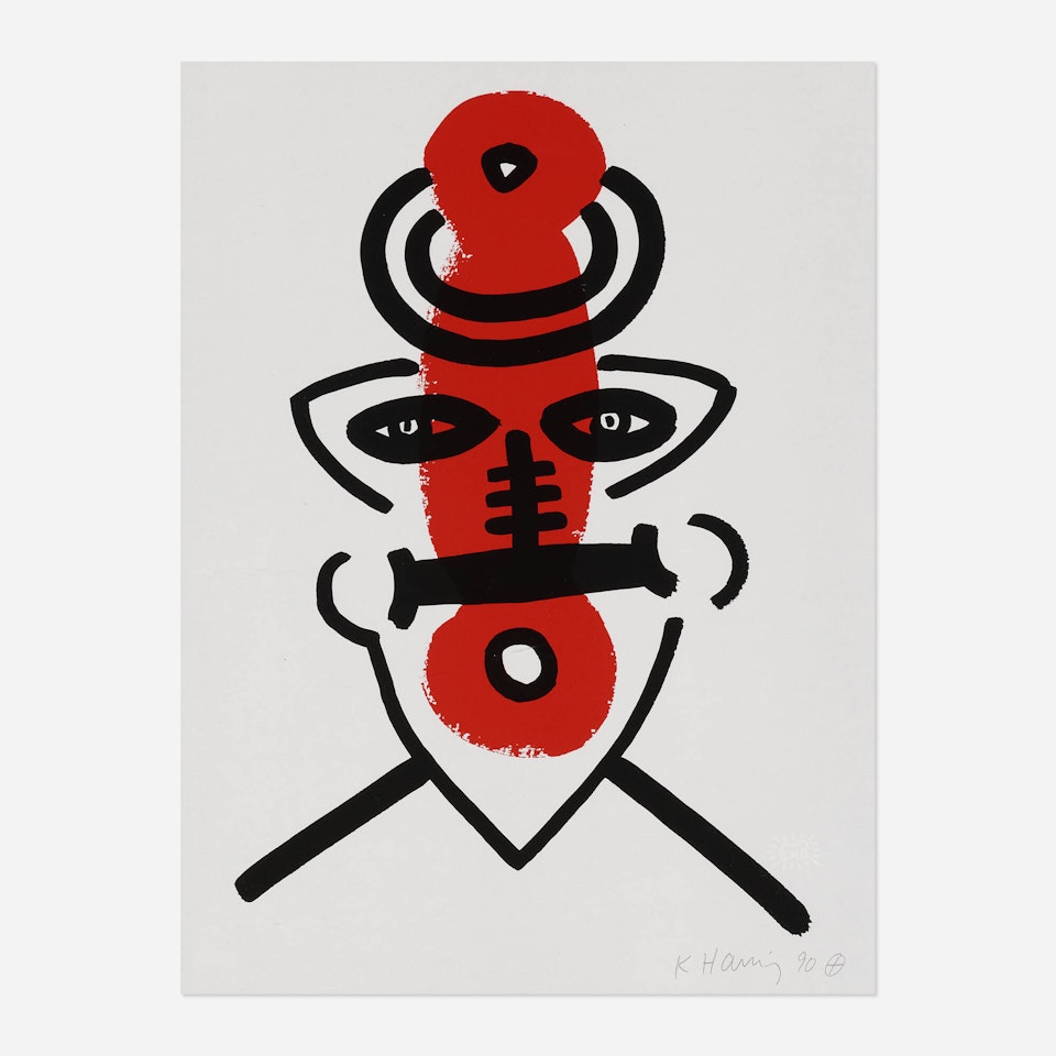 The Story of Red and Blue 9 (from The Story of Red and Blue series) by Keith Haring