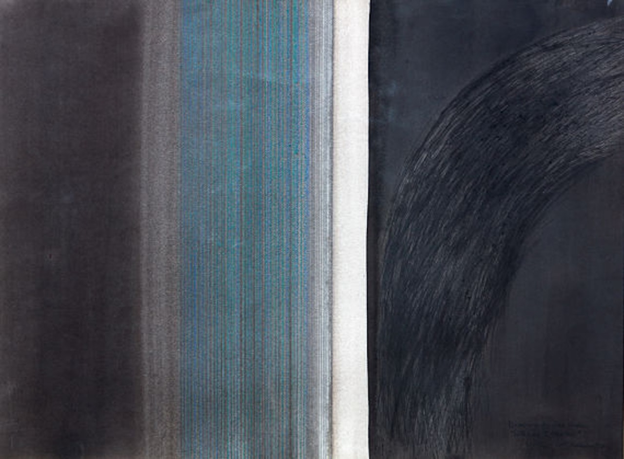 Drawing for Ian Wedde's Pathway to the Sea by Ralph Hotere