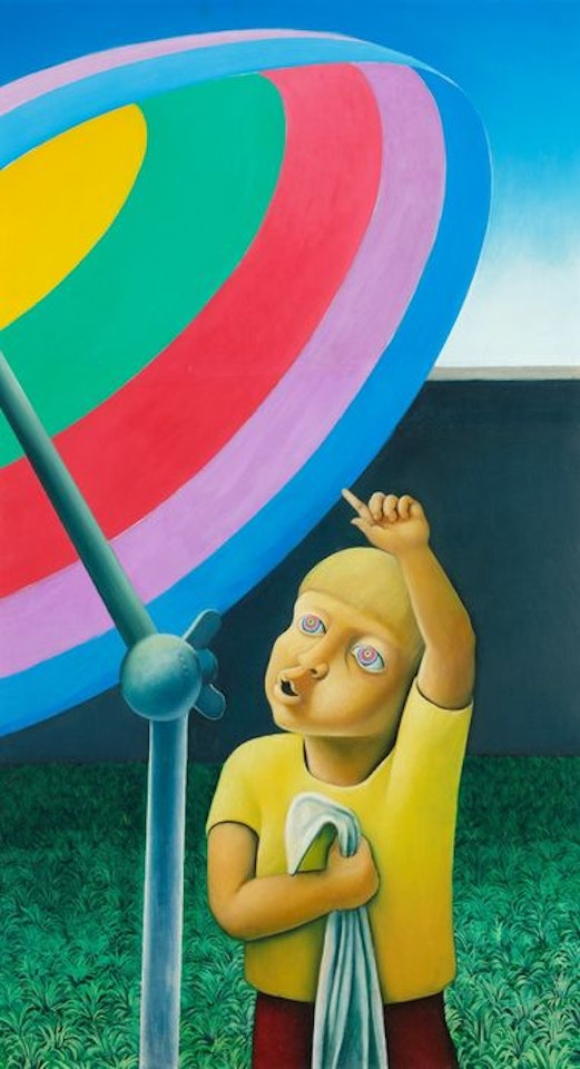 Thomas with Beach Umbrella by Michael Smither