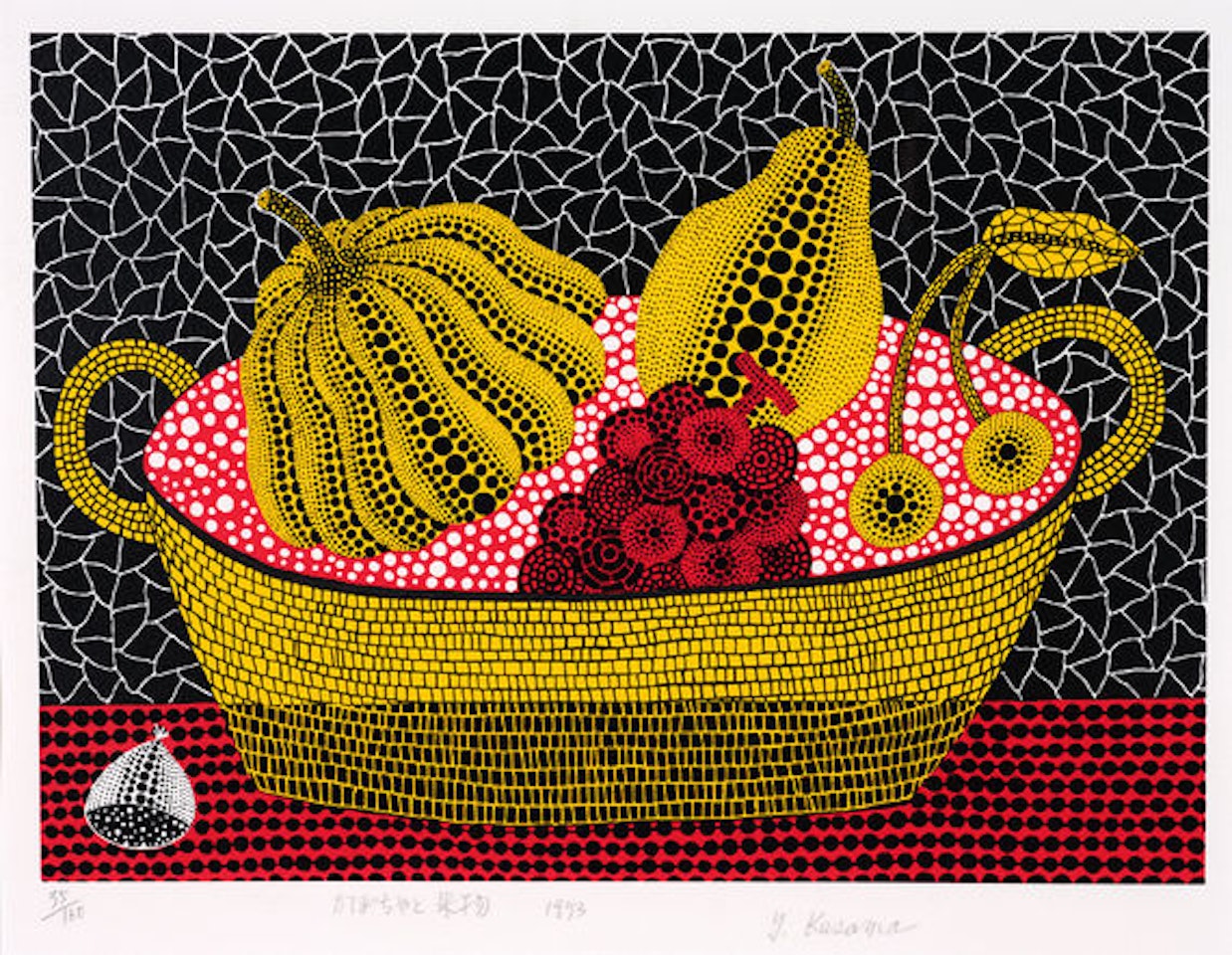 Pumpkin and Fruit by Yayoi Kusama
