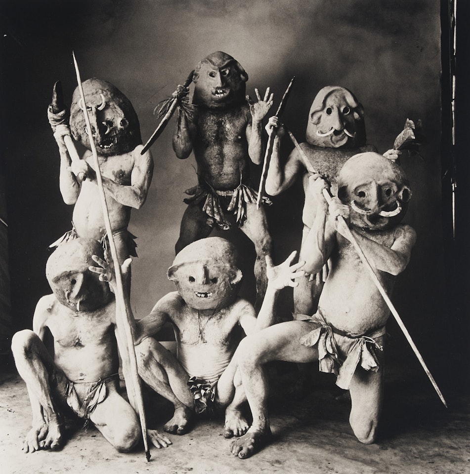 Six New Guinea Mudmen by Irving Penn