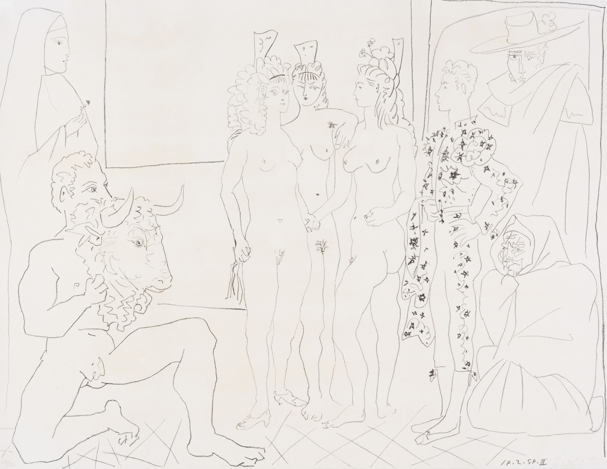 Les trois femmes et le torero by Pablo Picasso