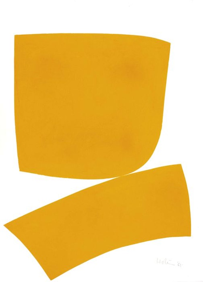 Yellow on White by Ralph Hotere