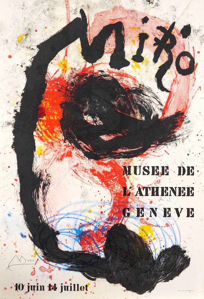 ORIGINAL MIRO LITHOGRAPH EXHIBITION POSTER by Joan Miró
