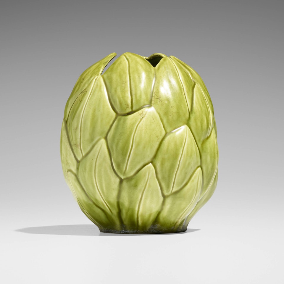 Favrile Pottery artichoke vase by Tiffany Studios