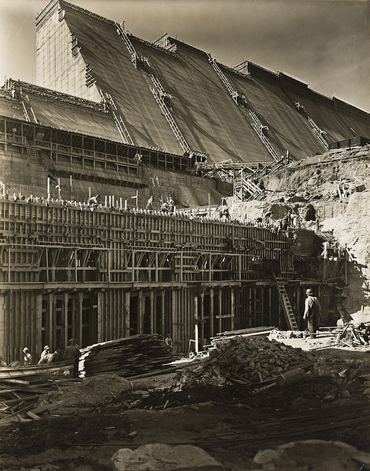 Norris Dam construction, Tennessee. by Berenice Abbott