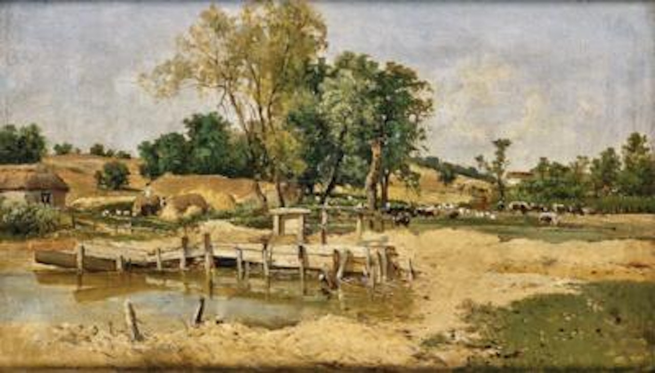 A watering place in Kis Bagh by Theodor von Hörmann