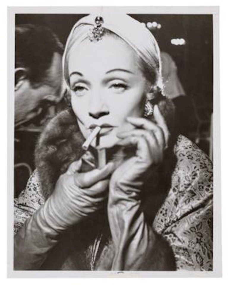 Marlene Dietrich, turban by Dior, The Ritz, Paris by Richard Avedon