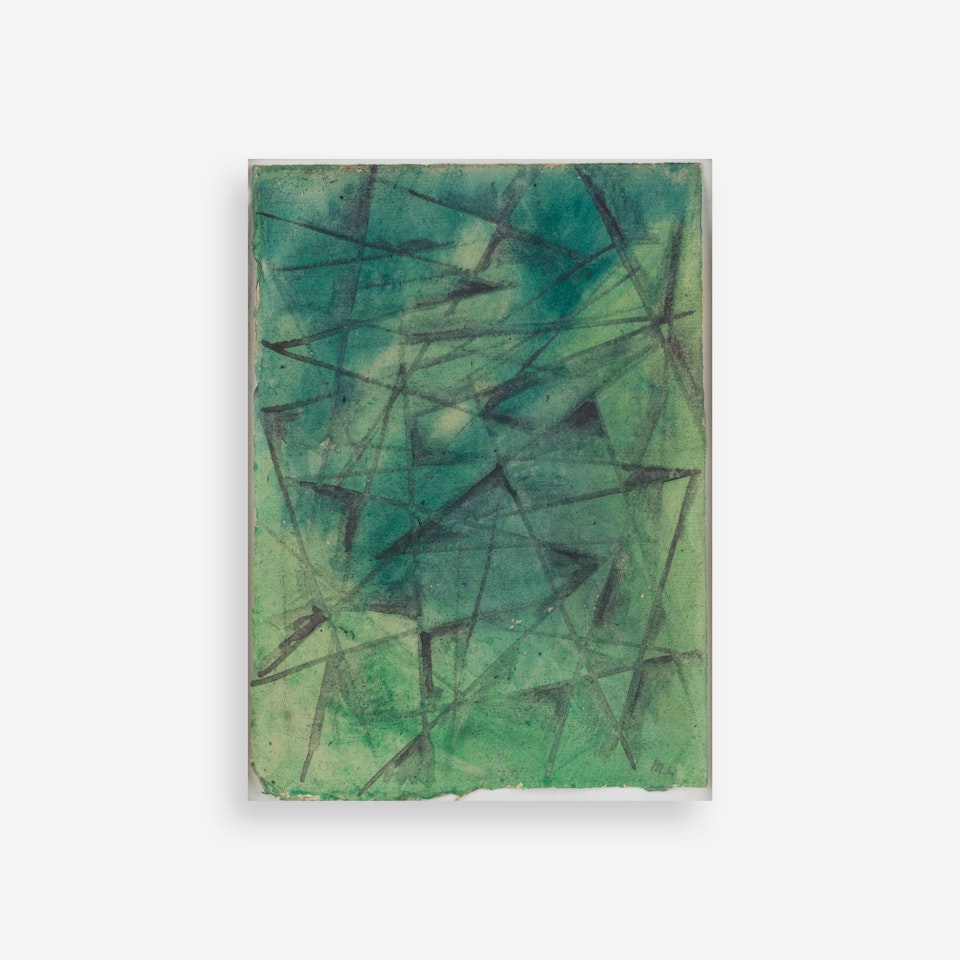 Green Rayonist Composition by Mikhail Larionov