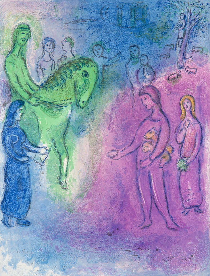Arrival of Dionysophanes from Daphnis and Chloe by Marc Chagall