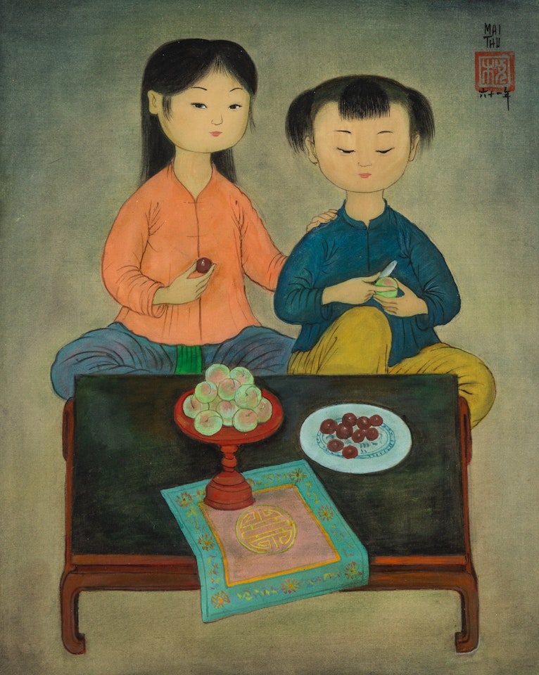 Coupe de fruits; Les Enfants de MAI-THU by Mai Trung Thu