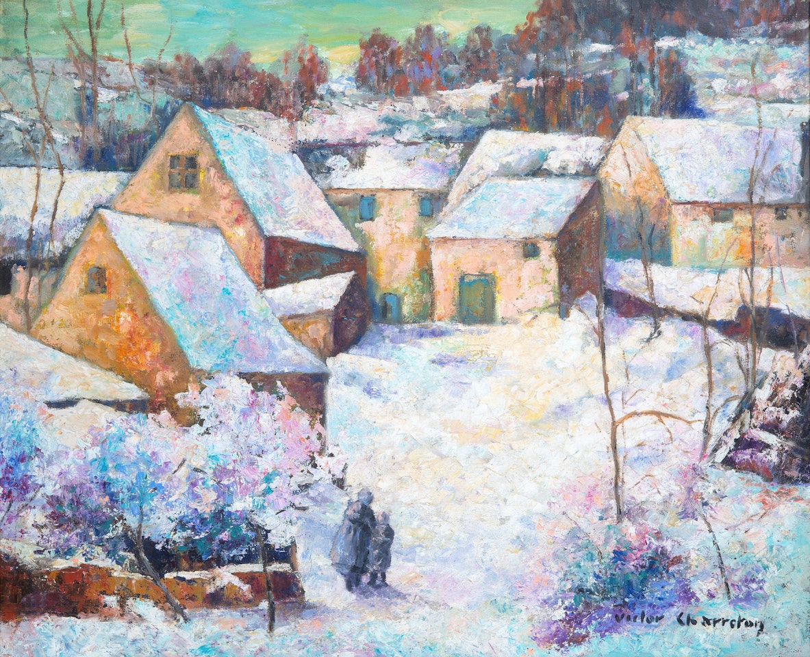Winter Snow in Auvergne by Victor Charreton
