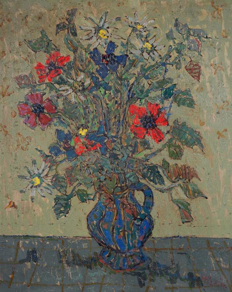 Bouquet sur fond vert by Paul Aizpiri
