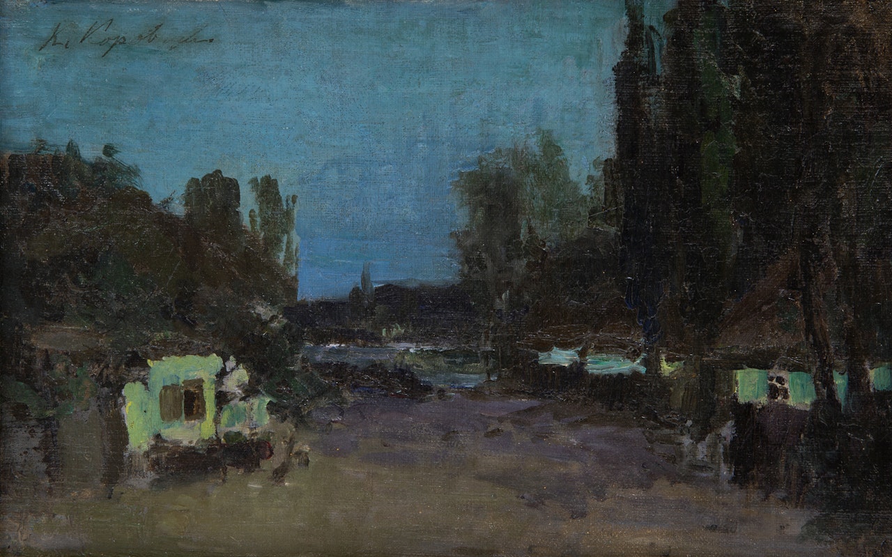 Village at Night by Konstantin Alekseevich Korovin