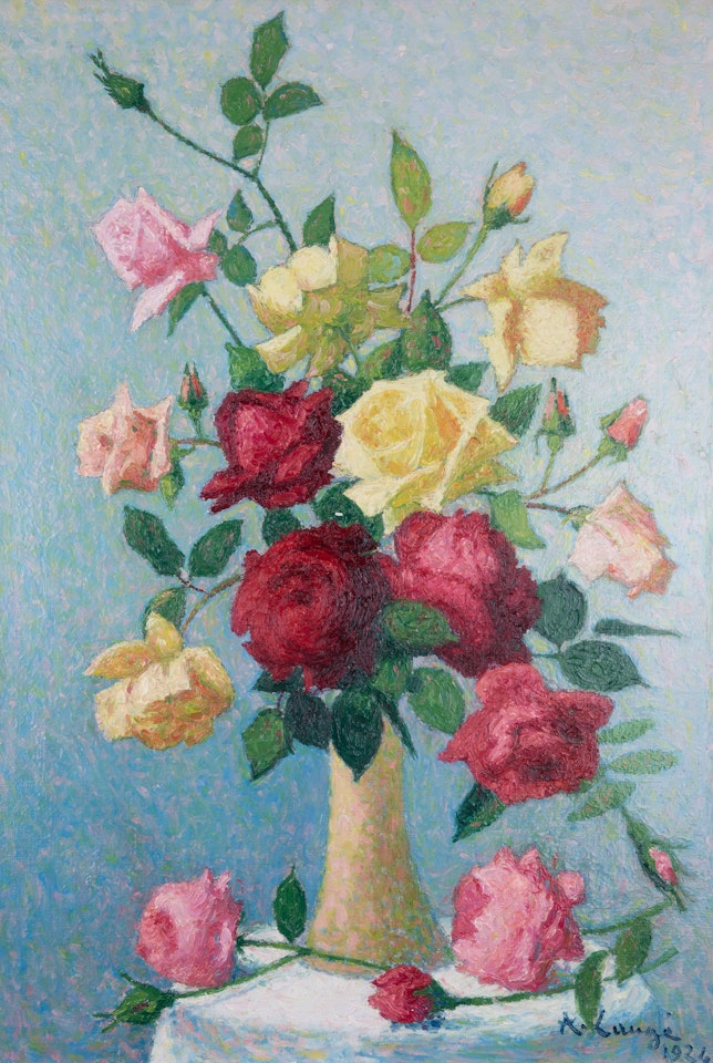 Vase of Roses by Achille Laugé