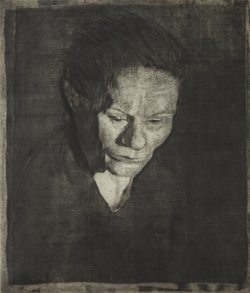 Woman with Bent Head (Gesenkter Frauenkopf) by Kathe Kollwitz