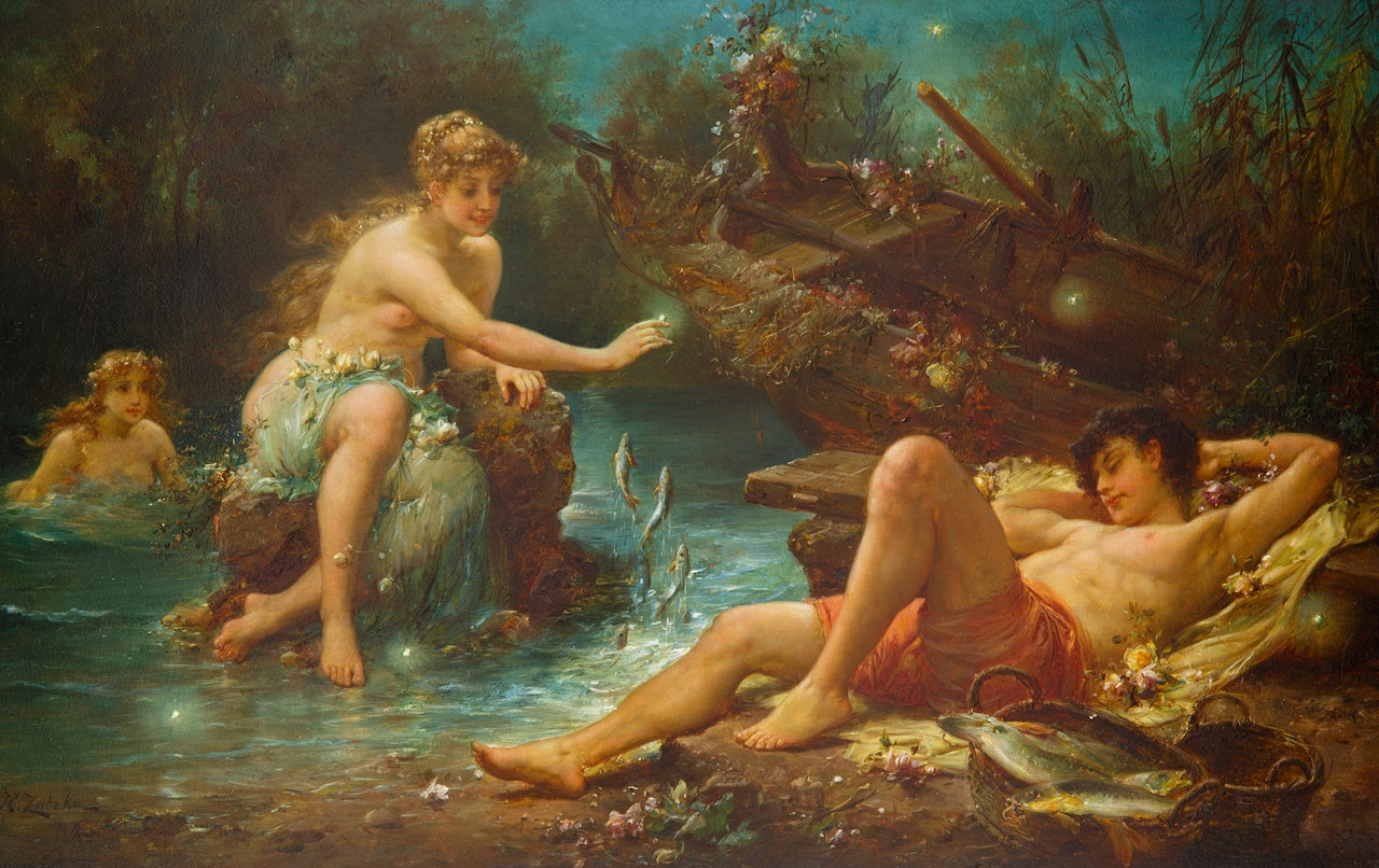 Fisherman"s Dream by Hans Zatzka