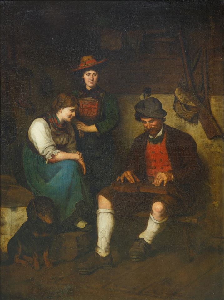 Zither Player by Franz von Defregger