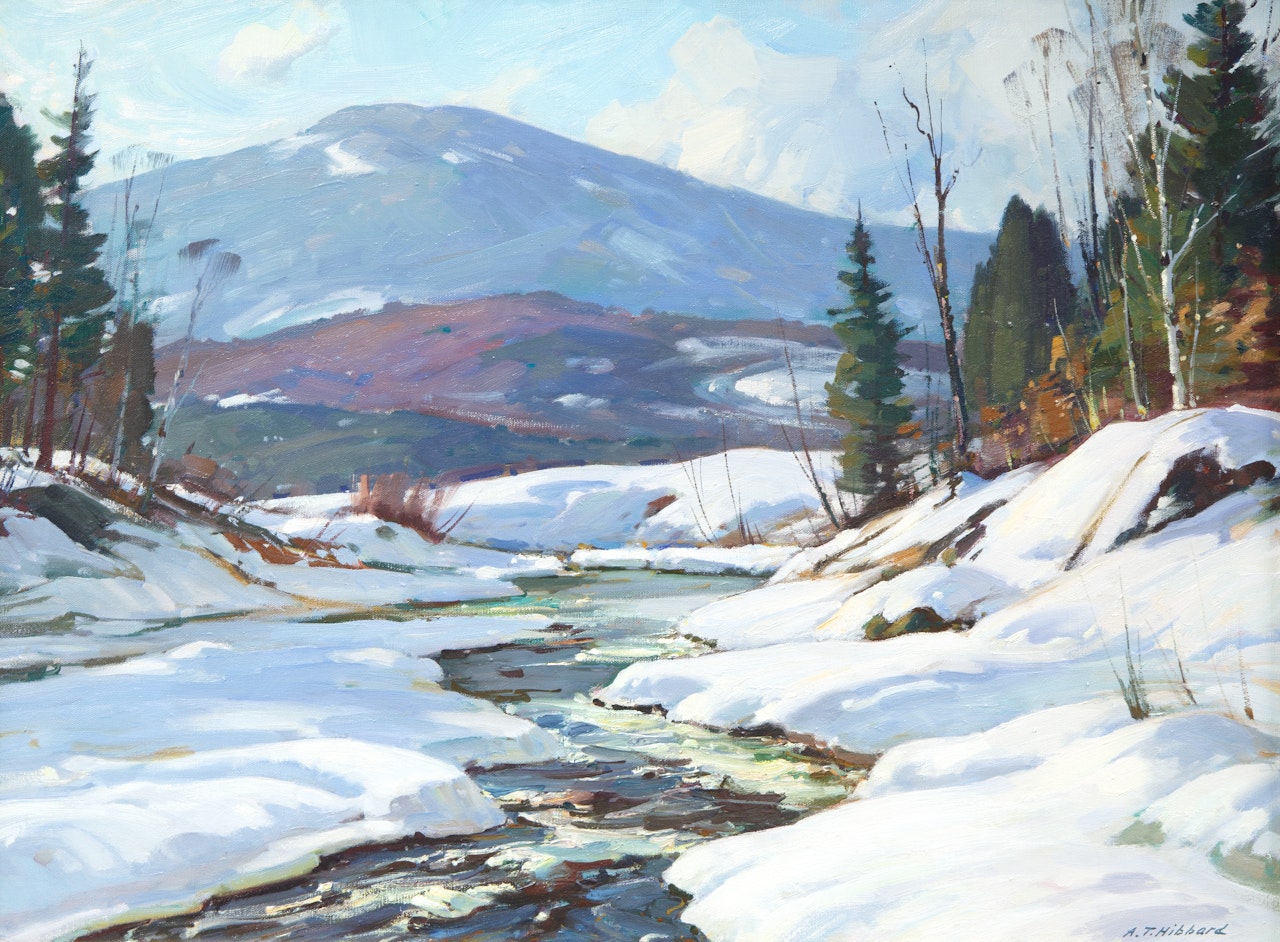Snowy Brook by Aldro Thompson Hibbard