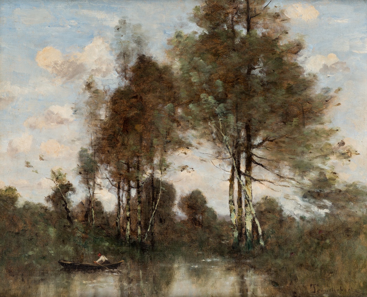 Boatman on a River by Paul Désiré Trouillebert