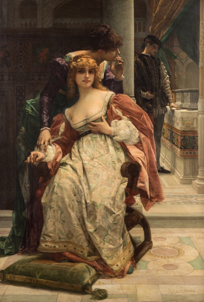 Portia and the Caskets, Scene from the Merchant of Venice by Alexandre Cabanel