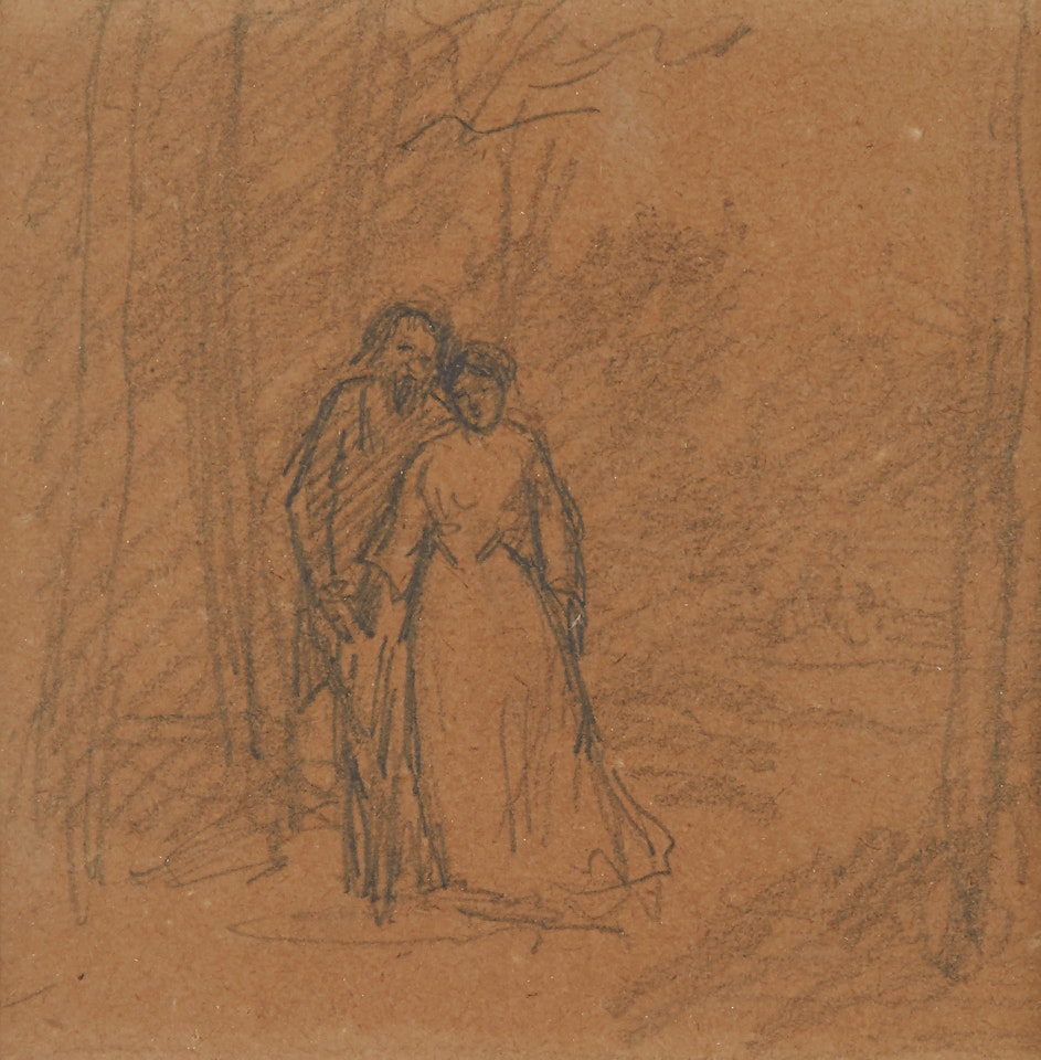 Couple on a Forest Path by Camille Pissarro