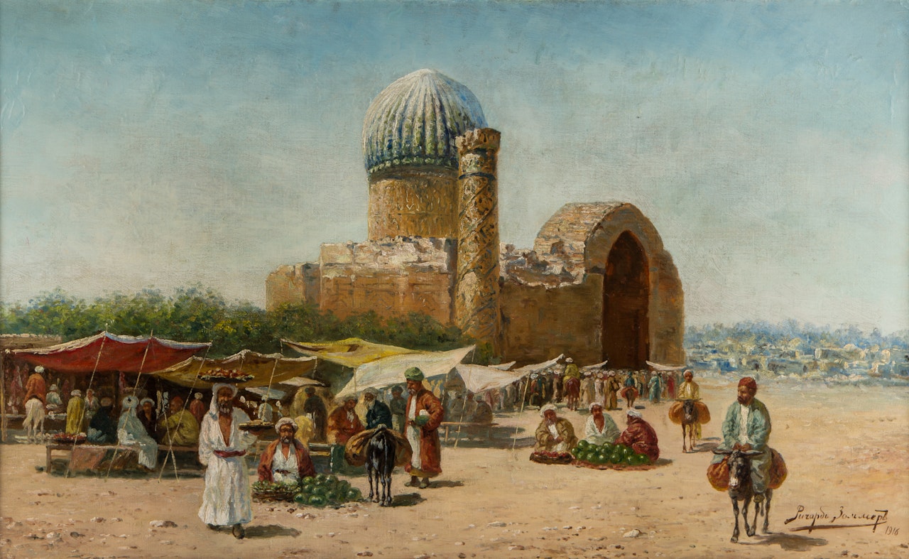 Repast by a Mosque [Halt] by Richard Karlovich Zommer