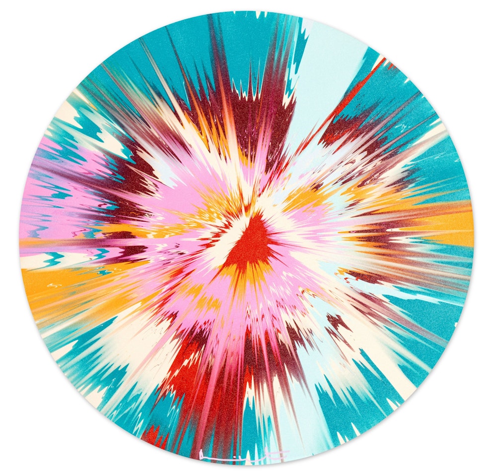 Beautiful, Equivocal, Even Generous, Too Good to Quell it Vapor Painting by Damien Hirst