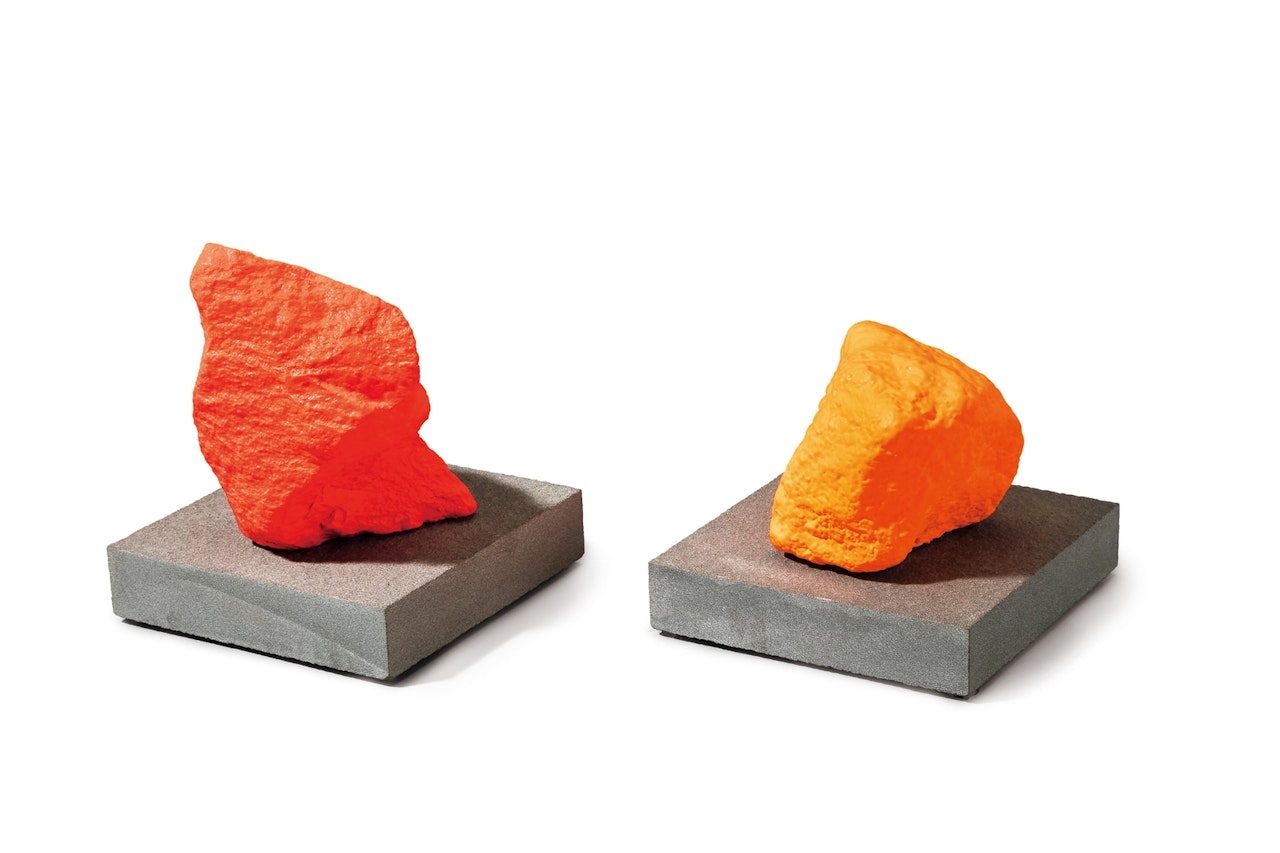 Small Red Mountain, Small Orange Mountain (2 works) by Ugo Rondinone