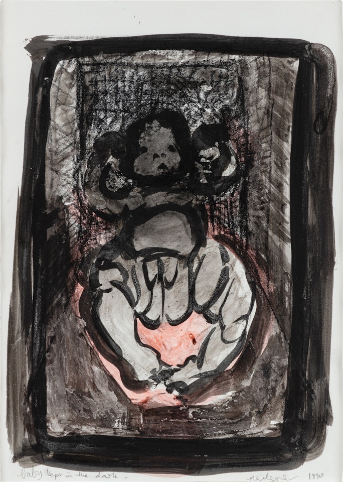 Baby kept in the dark by Marlene Dumas